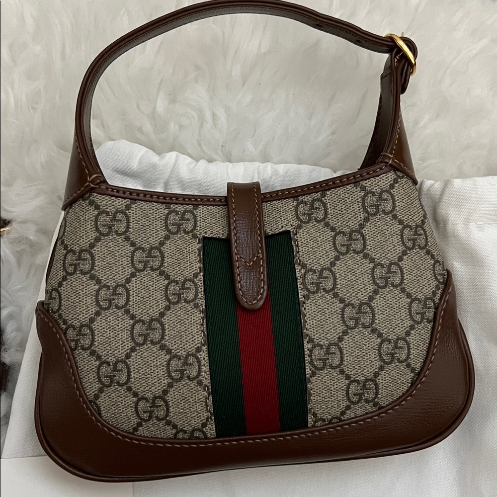 🆕 Auth Gucci Mini Jackie 1961 Hobo Bag w/ Shoulder Strap - Picture 8 of 13